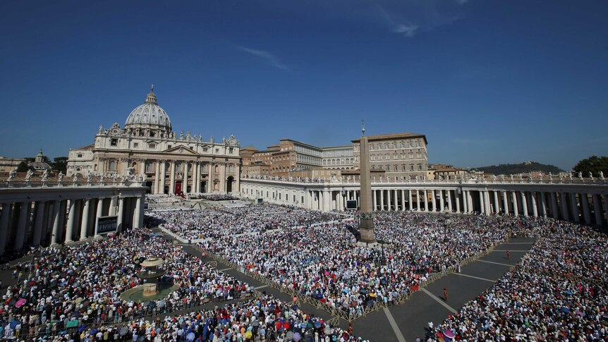 St Peter's Square at canonisation of Mother Teresa