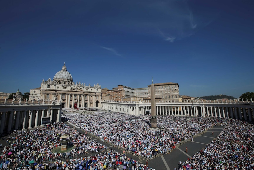 St Peter's Square at canonisation of Mother Teresa