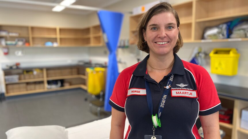 A smiling woman in an RFDS uniform