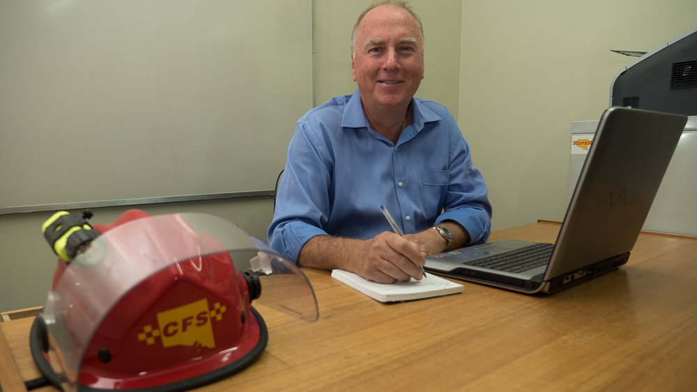 When not a volunteer Group Officer for the CFS, Peter Venning runs his franchise consultancy business.