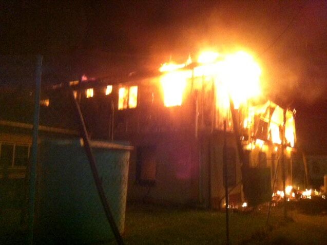 The Burketown pub is gutted by fire.