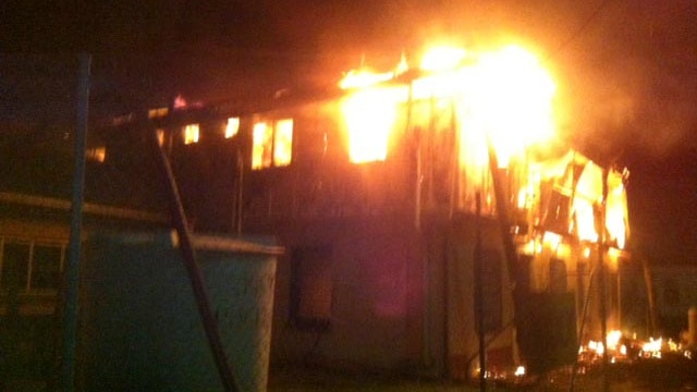 The Burketown pub is gutted by fire.