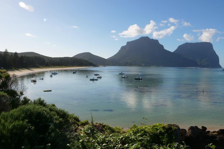 Wide angle photo of Lord Howe Island