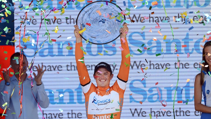 Gerrans celebrates Tour Down Under victory