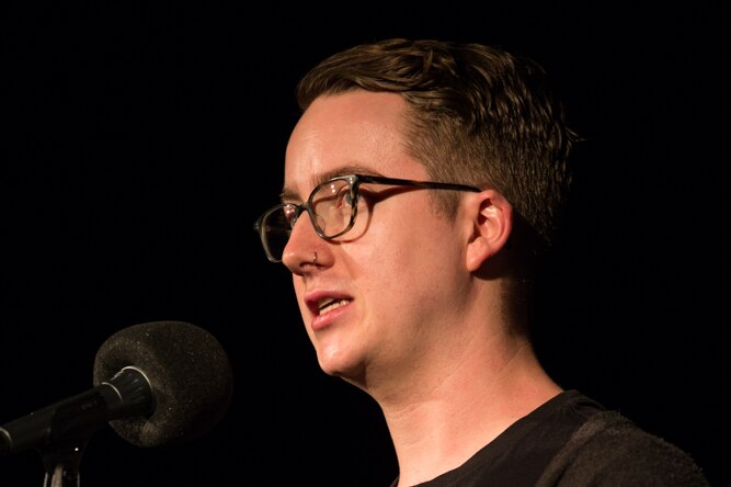 Jack Gow speaks at The Moth