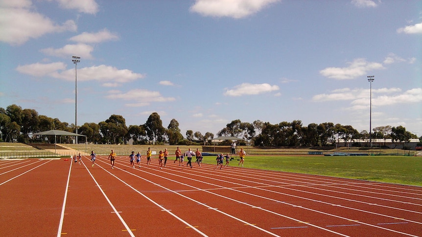 Testing out the new athletics track