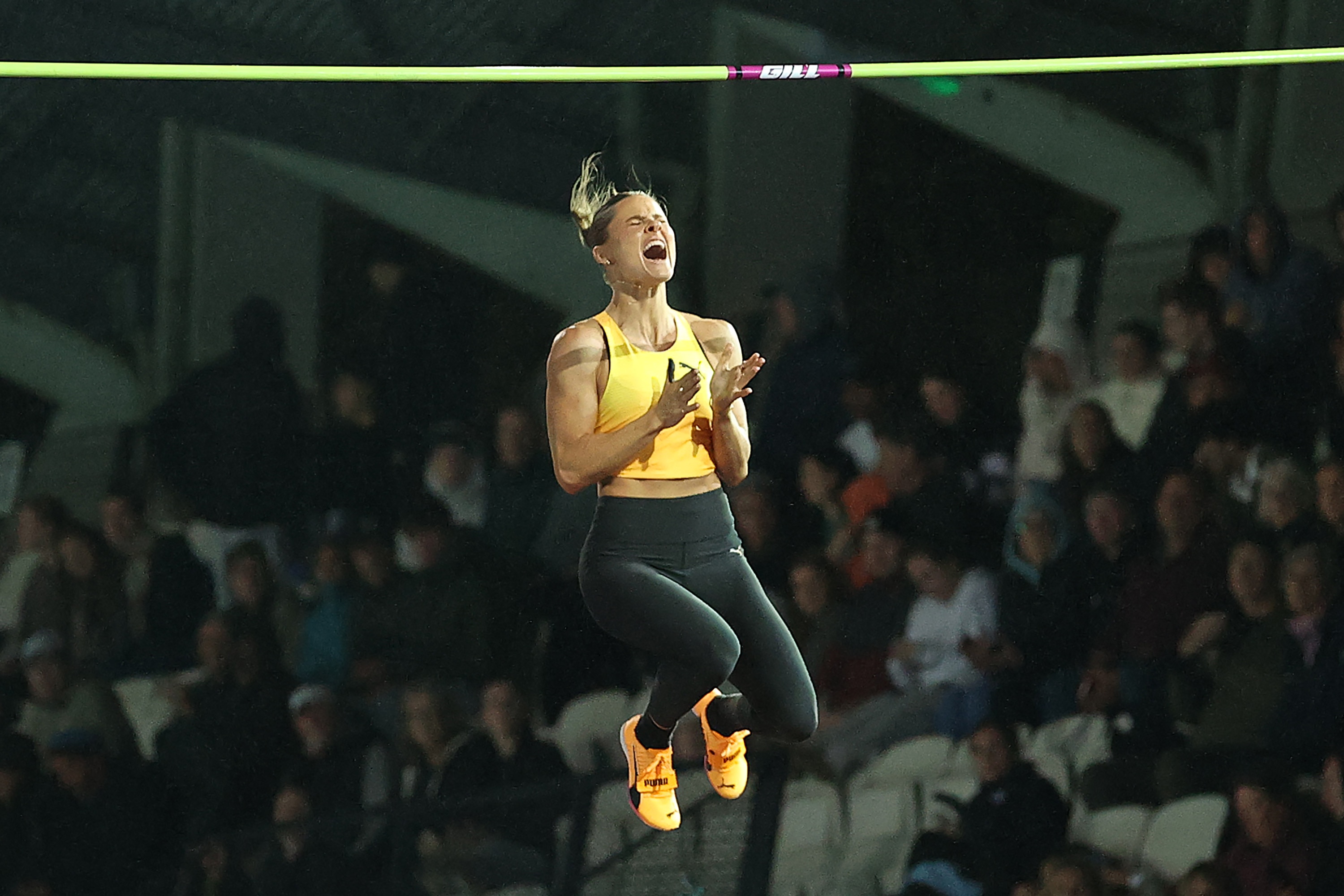 Nina Kennedy competindo no Maurie Plant Meet 2026.