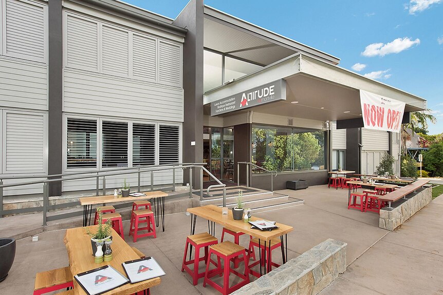 an alfresco area of a restaurant