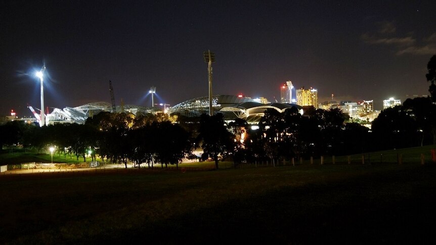 Adelaide Oval after dusk