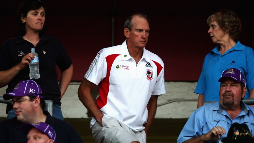 Wayne Bennett trained his Dragons side in Wollongong on Wednesday morning before his overnight trip to Newcastle.
