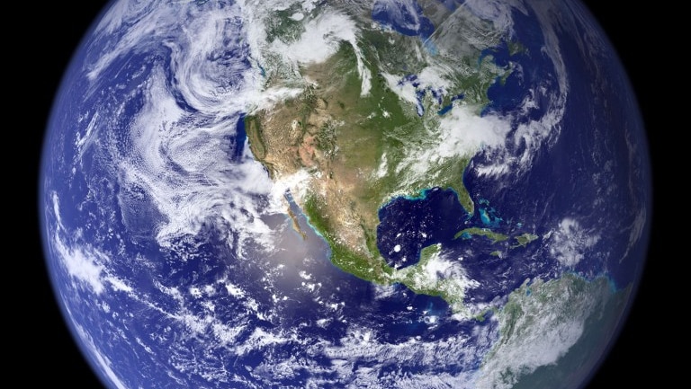 NASA satellite image of planet Earth