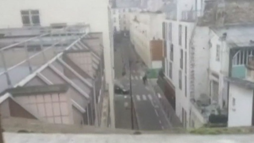 Video of armed gunmen from a distance