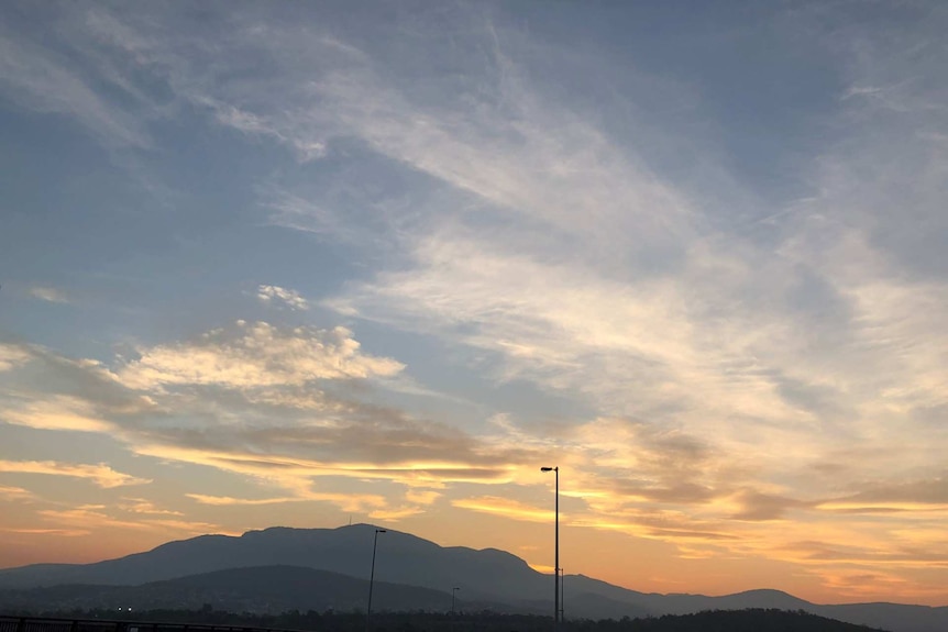 kunanyi/Mt Wellington at sunset.