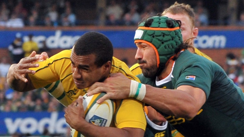 Victor Matfield (R) has brushed off the Springboks' poor recent form against Australia.