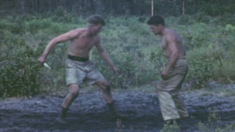 Rare colour film of Z Special Commando Force training