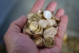 Coins in hands
