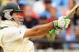 Ricky Ponting pulls to the boundary during day one of the Boxing Day Test.