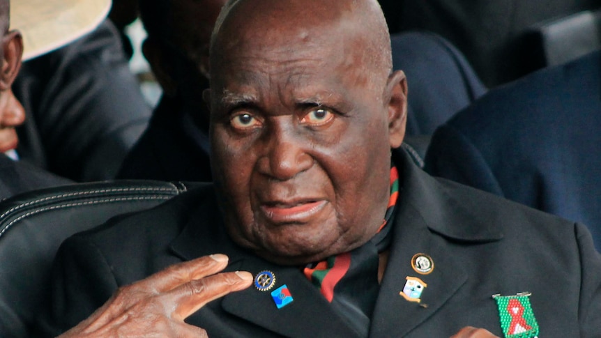 A close-up image of Kenneth Kaunda looking at the camera 