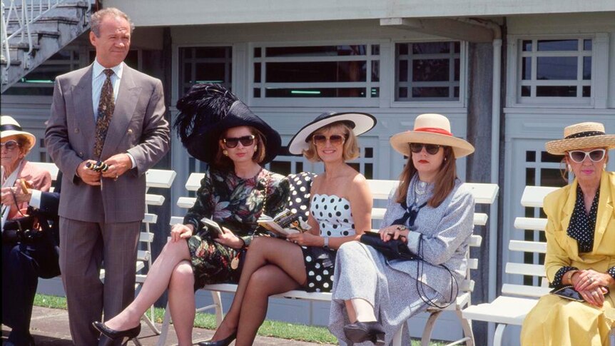 Ladies take a seat during Melbourne Cup day in 1991