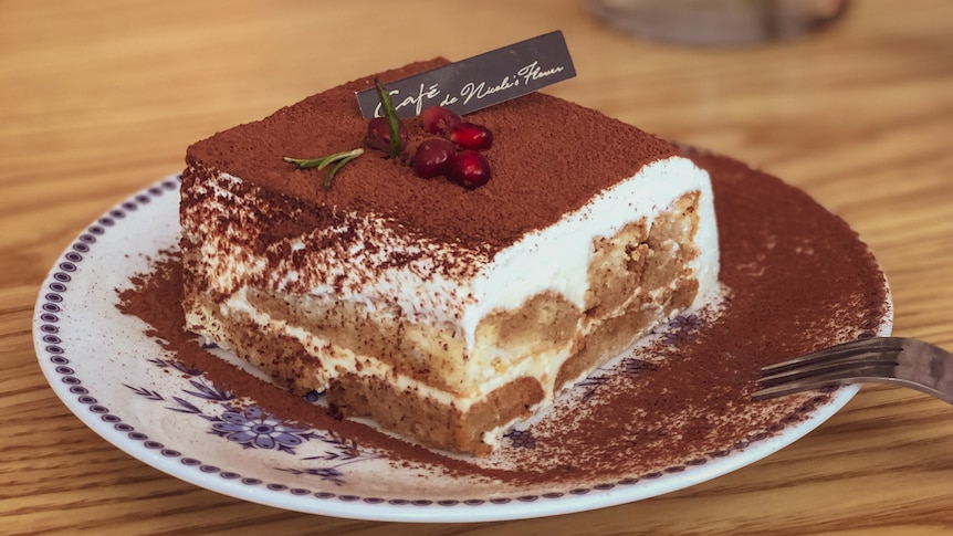 Tiramisu on a plate