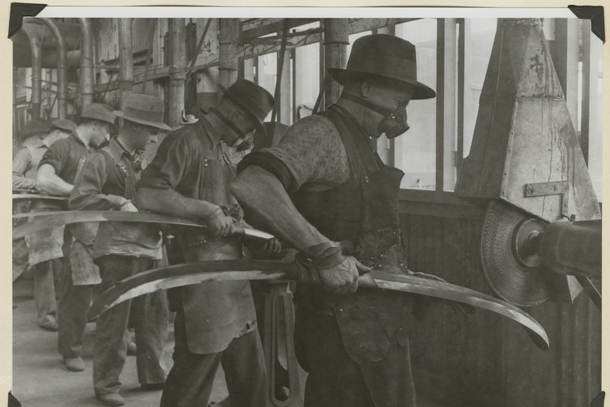 Bumper bars being made by Holden staff