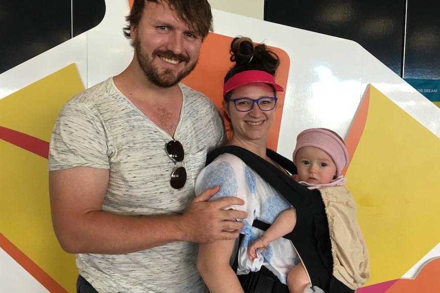 Patrick Williams, Leea Gilmour, and Piper Williams pose for a photo