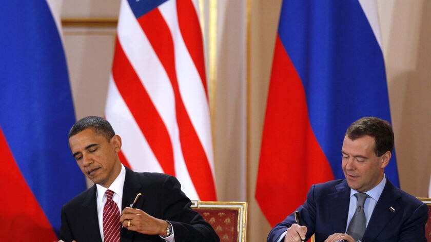 Obama and Medvedev sign historic nuclear arms treaty
