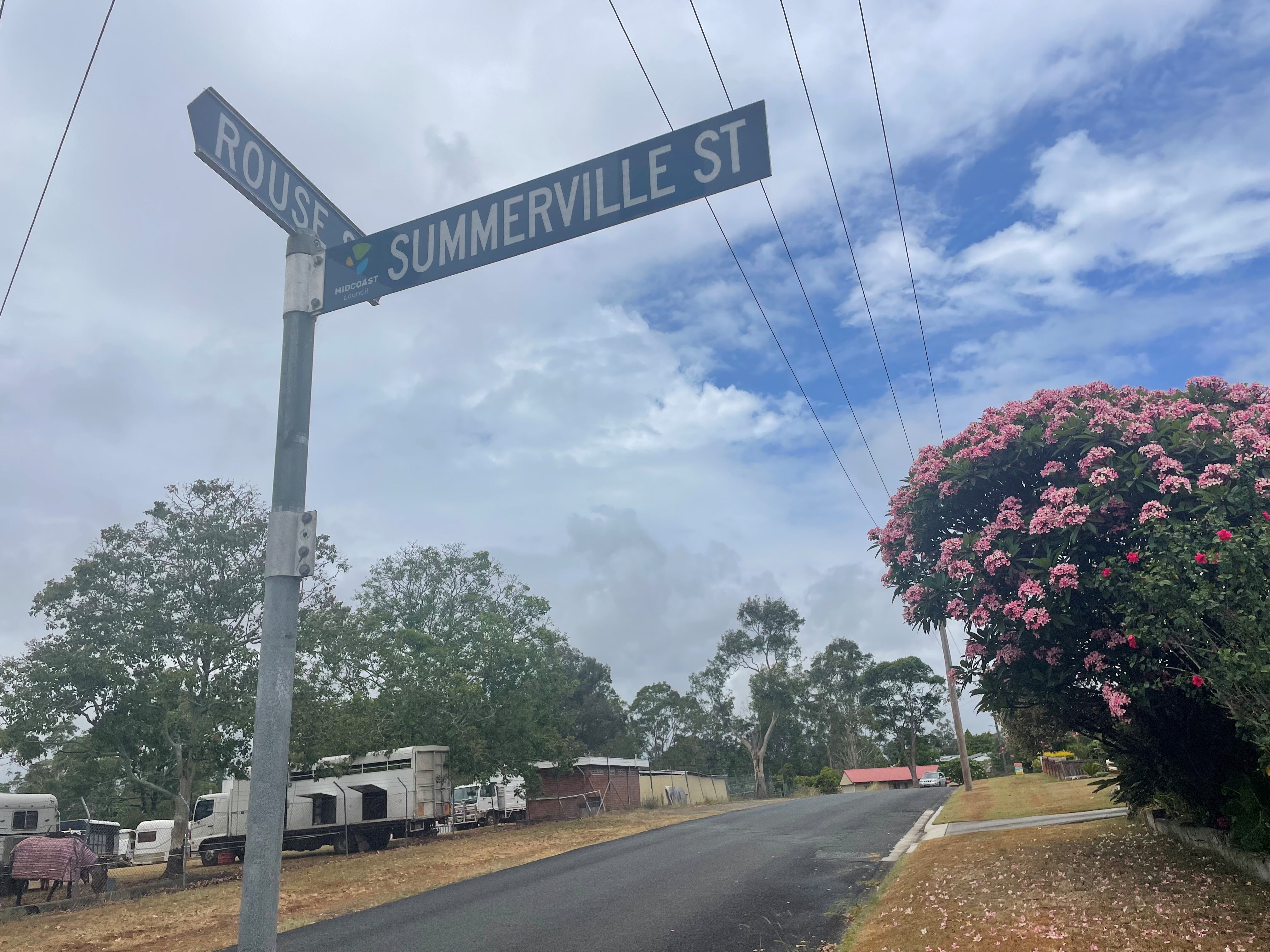 A street sign in Wingham on the Mid North Coast of NSW