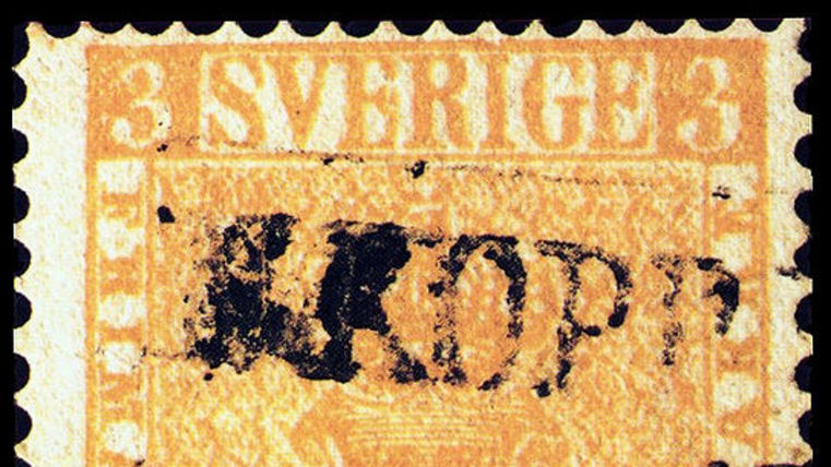 'Treskilling Yellow': the flimsy Swedish issue is one of the world's rarest stamps.