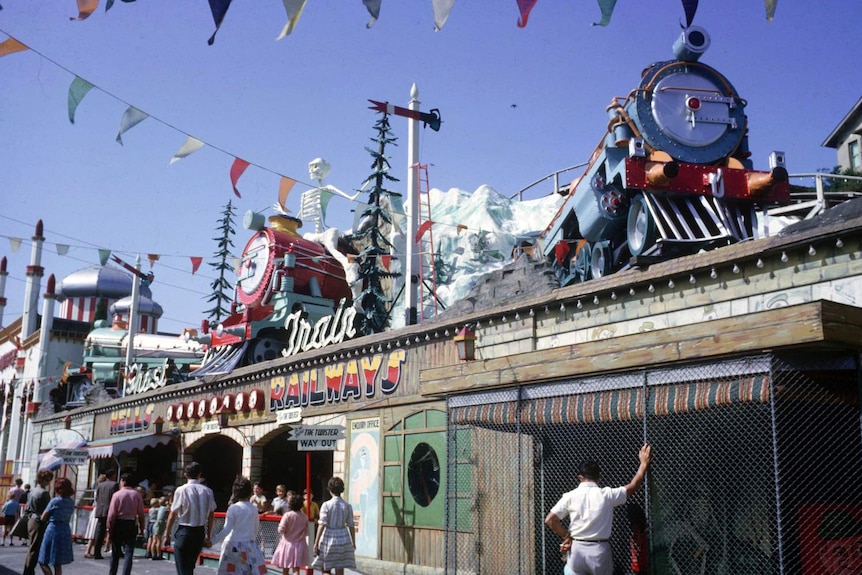 The Luna Park Ghost Train in the 1960s