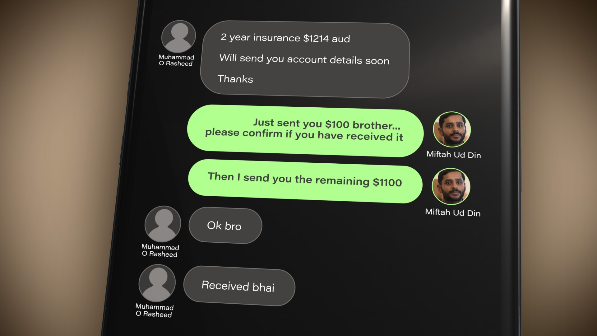 Graphic - Omer Bin Rasheed asks for insurance money