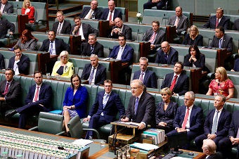 Morrison in parliament custom