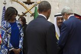 The Obamas meet Saudi King Salman