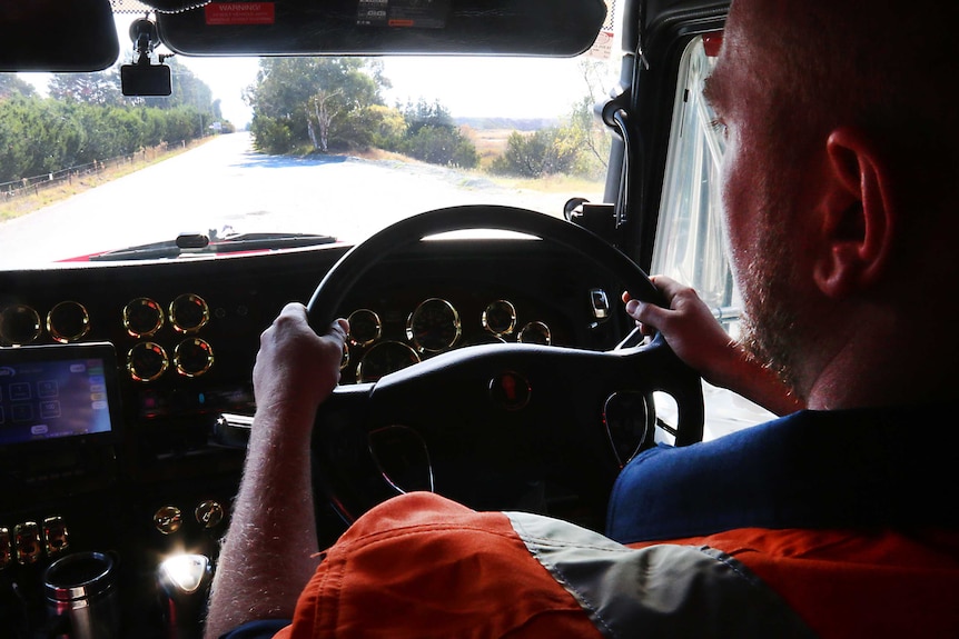 Mr Craig inside his car.