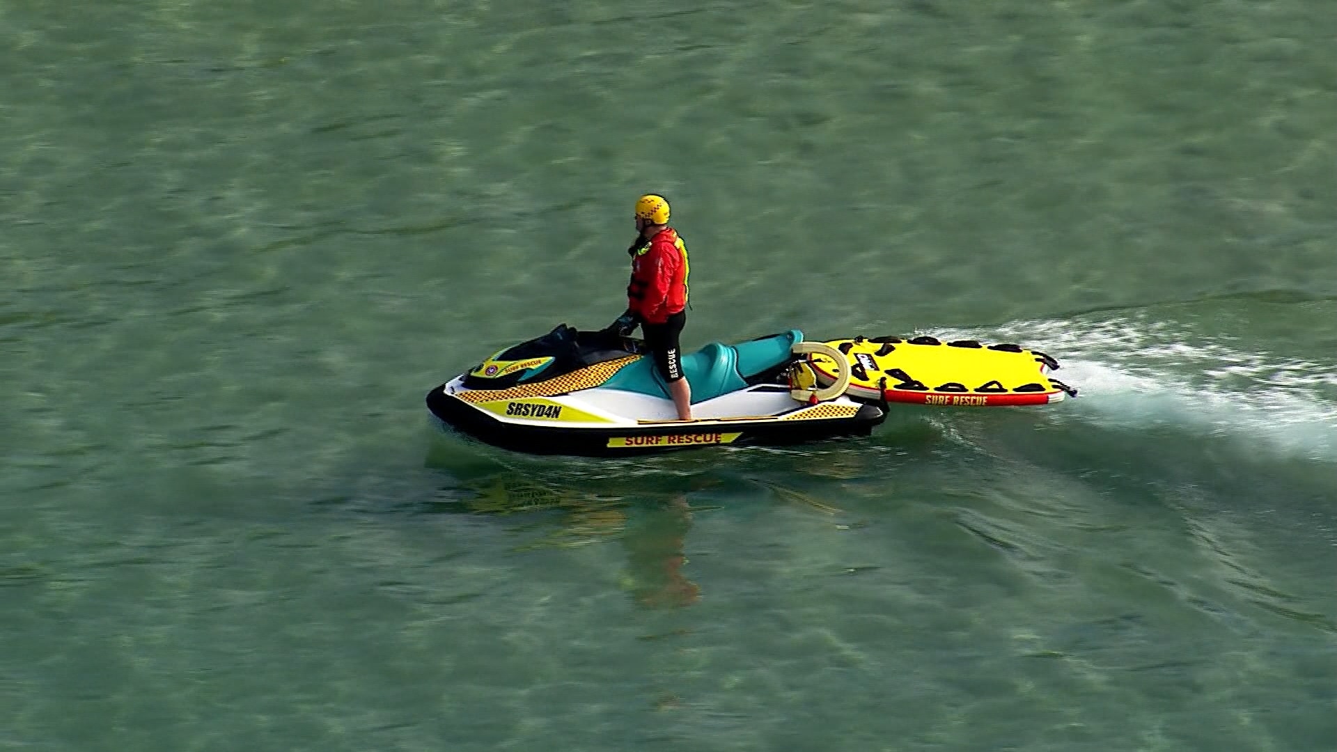a lifesaver on a jet ski at coogee beach