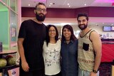 Writer and poet Zohab Zee Khan with his mum, sister and brother, a family who is separated during the coronavirus pandemic.