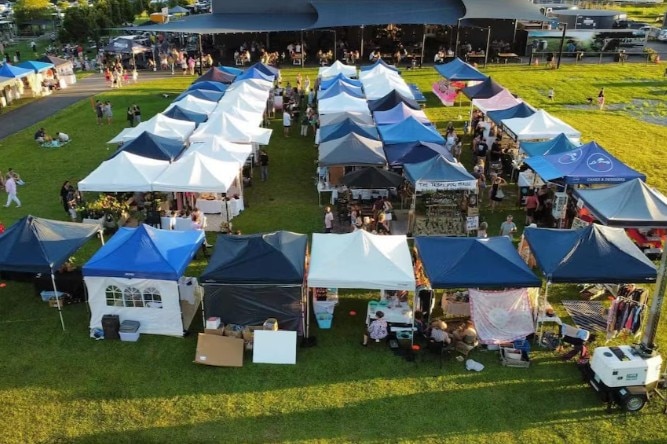 markets at a brewery