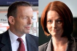 Opposition Leader Tony Abbott (left) and Prime Minister Julia Gillard.
