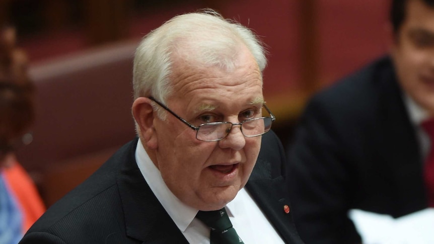 Joe Bullock speaks in the Senate