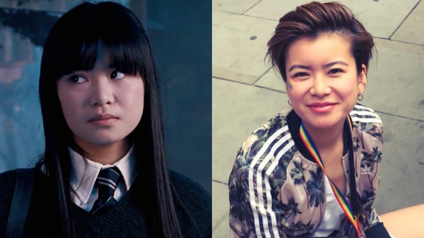 A composite image of Cho Chang and a recent image of Katie Leung. 
