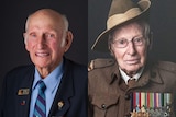 Composite portrait of two military veterans.