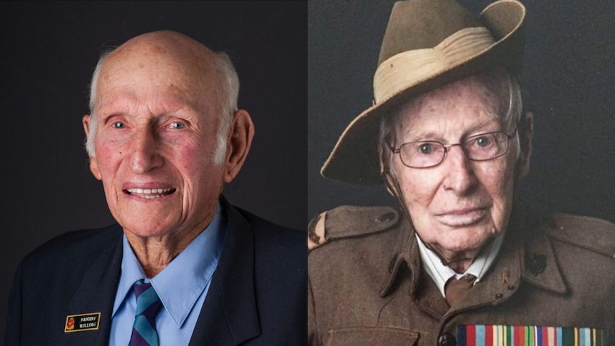 Composite portrait of two military veterans.