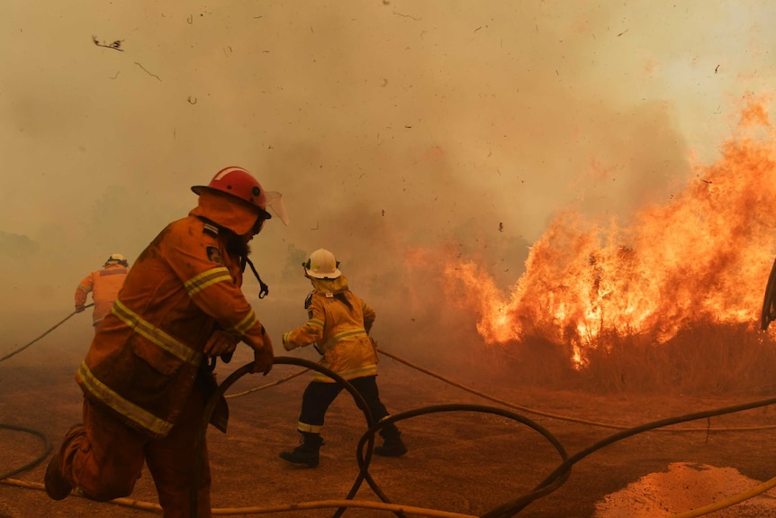 RFS firefighters battle a spot fire