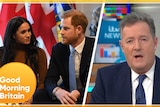 Piers Morgan commenting on Prince Harry and Meghan during a Good Morning Britain episode.