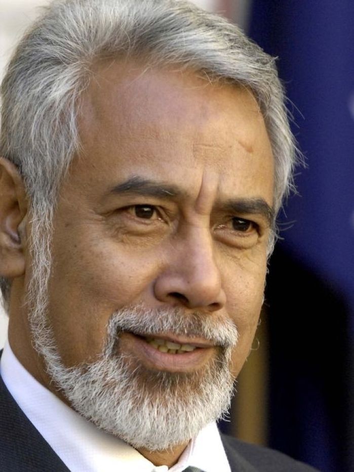 Xanana Gusmao speaks during a press conference