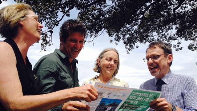 Jane Oakley, Michael Osborne, Lee Rhiannon and John Kaye.