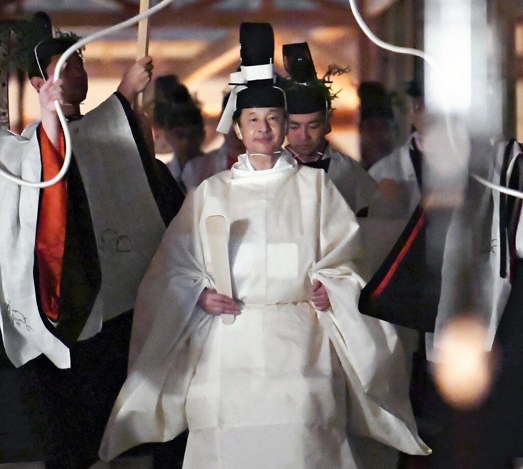 Japanese Emperor Naruhito takes part in sacred goddess ritual to ...
