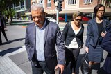Isikeli Feleatoua Pulini (left) and Malavine Pulini arrive at the District Court in Brisbane>