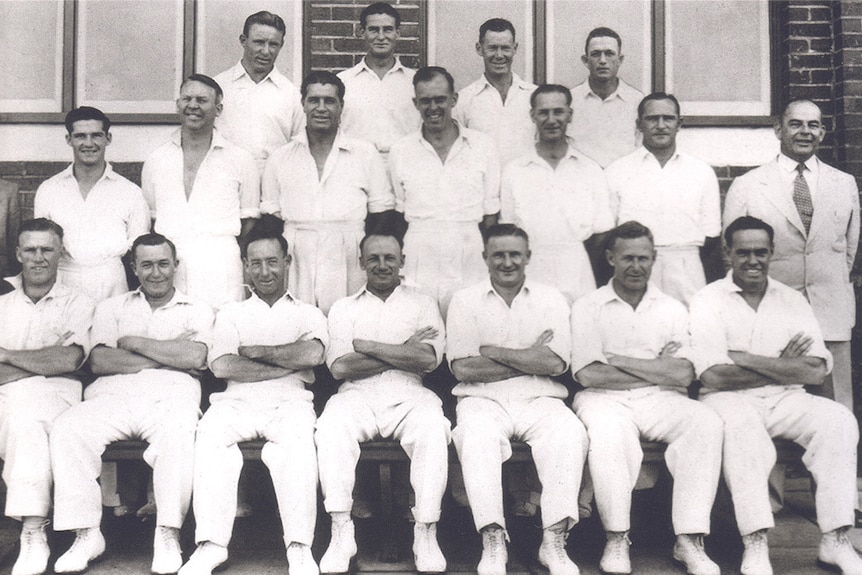Team shot of the 1948 Australian men's cricket team.