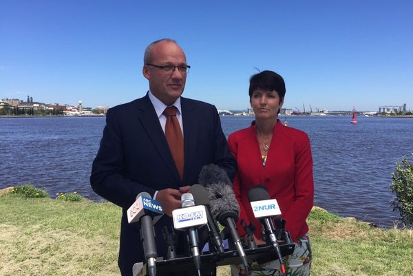 NSW Labor leader Luke Foley and Port Stephens MP Kate Washington